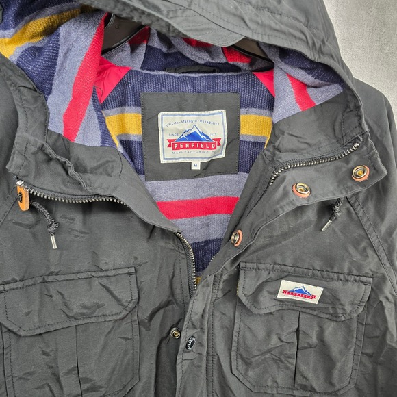 Penfield Kasson Jacket Men Medium Black Mountain Parka Field Utility 60/40 Lined - Picture 2 of 11